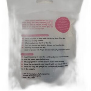 Konjac Sponge - conjac spons - zwart – productfoto 2