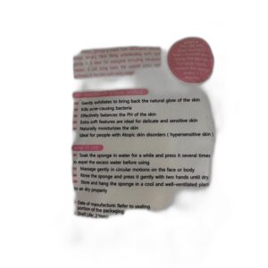 Konjac Sponge - conjac spons - wit – productfoto 2